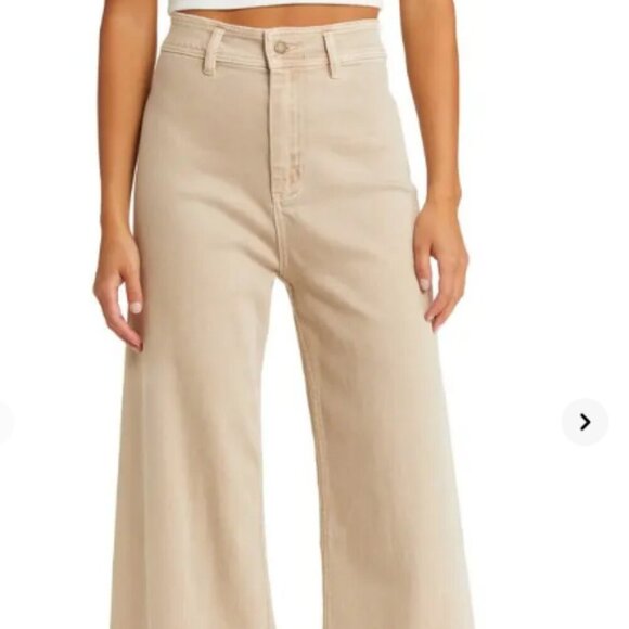 RIP CURL  High-Rise Wide Leg Jeans - Stone NWT - Picture 1 of 7
